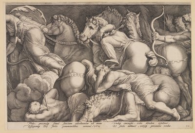 Afstraffelsen af Niobe (planche 2) af Jan Saenredam