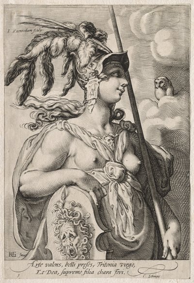 Tre gudinder, ca. 1595. af Jan Saenredam