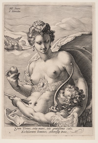 Venus og Amor, fra Tre gudinder af Jan Saenredam