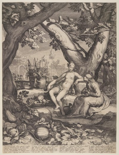 Vertumnus og Pomona af Jan Saenredam