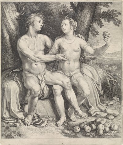 Vertumnus en Pomona af Jan Saenredam
