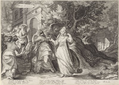 Fem tåbelige jomfruer modtages ikke af brudgommen The Wise and Foolish Virgins (serietitel) af Jan Saenredam