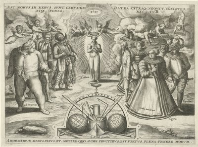 Afholdenhed med synder personificeret Est modus.in.rebus. sunt. certi.de: (...) (titel på objekt) af Jan Snellinck (I) (attributed to)