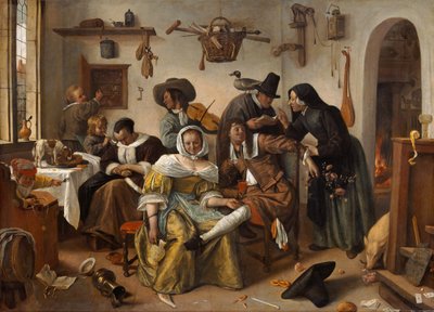 Tag dig i agt for luksus ("In Weelde Siet Toe") af Jan Steen