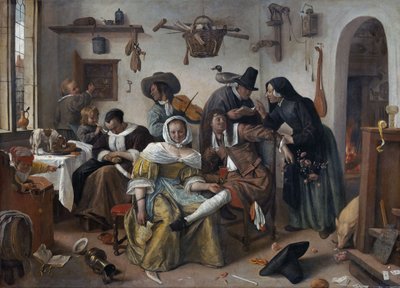 Tag dig i agt for luksus ("In Weelde Siet Toe") af Jan Steen