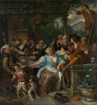 Merry Company on a Terrace, ca. 1670. dani af Jan Havickszoon Steen