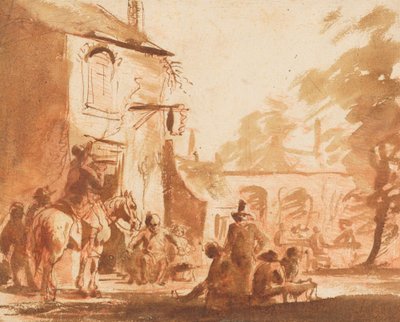 Hvile foran kroen af Jan Steen