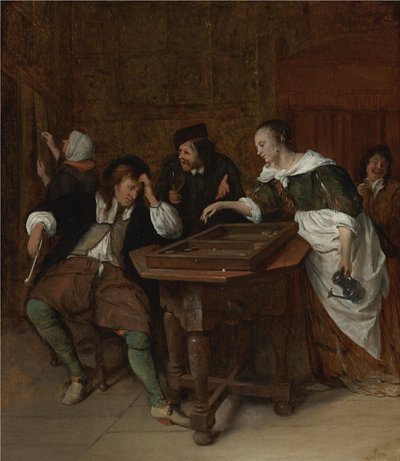 Tric-Trac-spillerne af Jan Steen