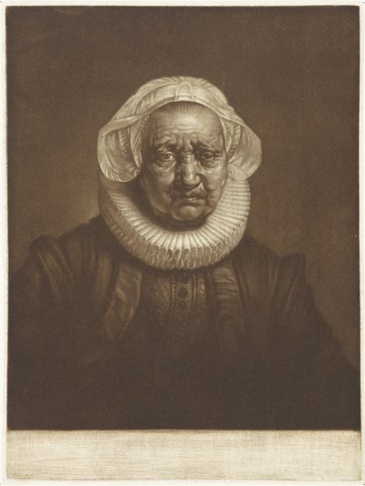 Portræt af Aechje Claesdr. af Jan Stolker