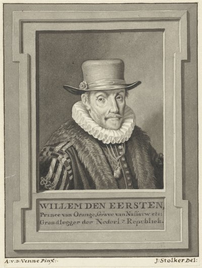 Portræt af William I, Prins af Orange-Nassau af Jan Stolker