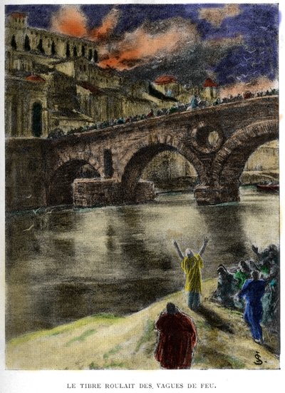 Tiberen (Tevere) rullede ildbølger af Jan Styka
