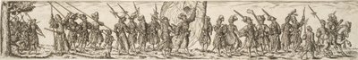 Soldatertog, i midten en fanebærer af Jan Theodor de Bry