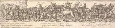 Tros af soldater med bagagevogn og Døden til hest af Jan Theodor de Bry