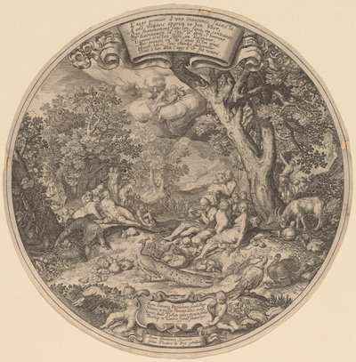 Guldalderen af Jan Theodor de Bry after Abraham Bloemaert after Nicolaes