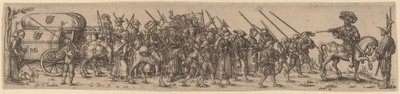 Bagagetoget med Sergent-Majoren af Jan Theodor de Bry after Barthel Beham