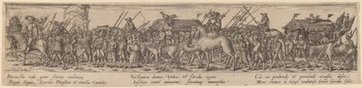 Hærens tog og død af Jan Theodor de Bry after Erhard Schön