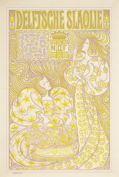 En reklameplakat for Delft Salad Oil, 1894 af Jan Toorop