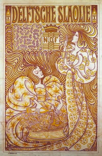 Delftsche Salatolie, Reklameplakat for salatdressing af Jan Toorop