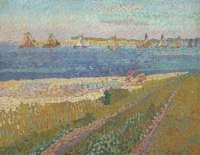 Fischerboote bei Veere (Veeres fiskeflåde). 1907 af Jan Toorop