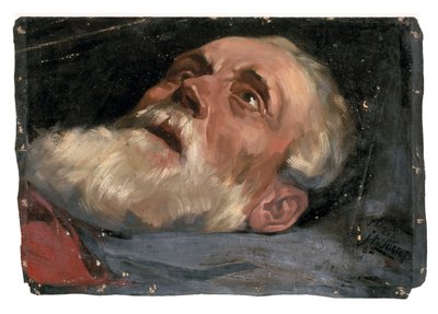 Head of an Old Man (studie) 1882 (olie på lærred) af Jan Toorop