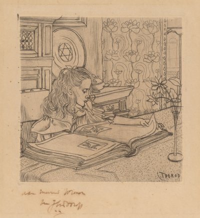 Charley ser på et album med billeder af Jan Toorop