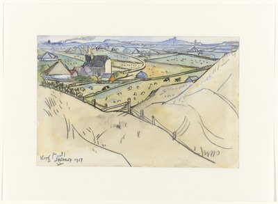 Udsigt fra klitterne på Koog på Texel af Jan Toorop