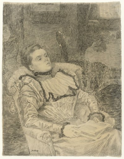 Portræt af Annie Toorop af Jan Toorop