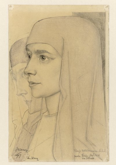 Portræt af Treesje Westermann, mor Thérèse Huf fra Bethania af Jan Toorop