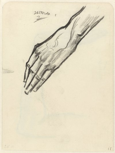 Studie af en hånd af Jan Toorop