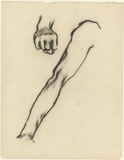 Studieark med arm og hånd af Jan Toorop