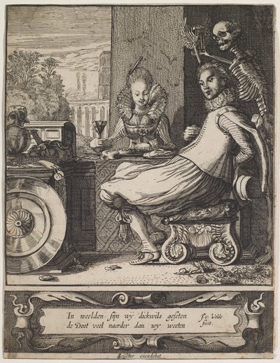Døden overrasker et par, ca. 1618-20 (radering  stik) af Jan Van de II Velde