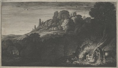Flugten til Egypten (gravering) af Jan Van de II Velde