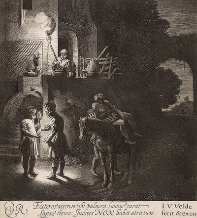 Den barmhjertige samaritan. (ikke dateret) af Jan Van de Velde