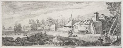 Landskab med en gård. af Jan Van de Velde