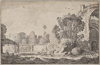 Landskaber, del III: Romerske ruiner i skovklædte omgivelser af Jan Van de Velde