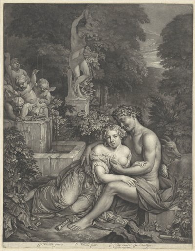 Vertumnus en Pomona af Jan Verkolje (I)