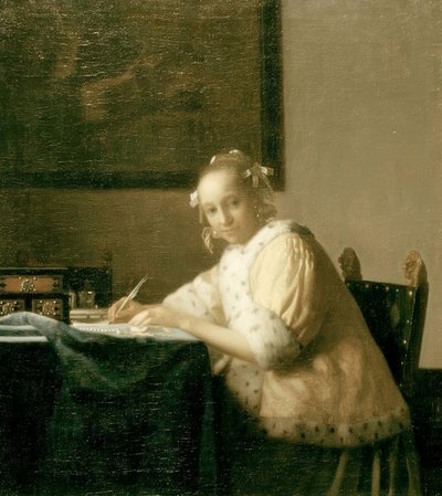 Brevskriver i gult af Jan Vermeer van Delft