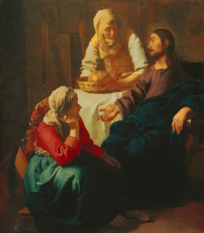 Kristus med Maria og Martha af Jan Vermeer van Delft