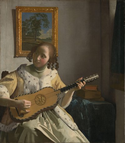 Guitarspilleren af Jan Vermeer van Delft