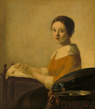 Snøremageren, ca. 1925 af Johannes Vermeer
