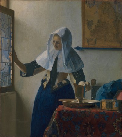 Ung kvinde med en vandkande, ca. 1662. af Jan Vermeer van Delft