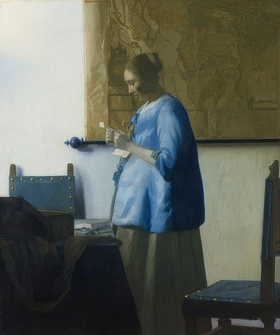 Brevlæseren. Omkring 1663 af Jan Vermeer van Delft