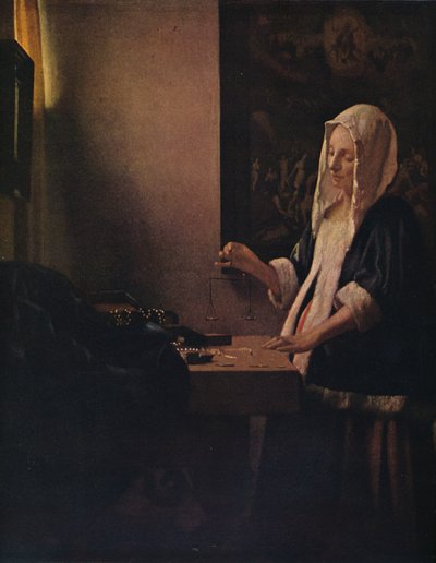 Kvinde med en balance, c1664 af Jan Vermeer van Delft