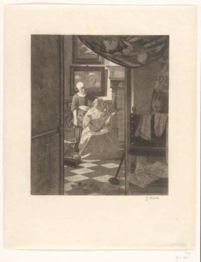 Kærlighedsbrevet (original titel) af Jan Veth (signed by artist)