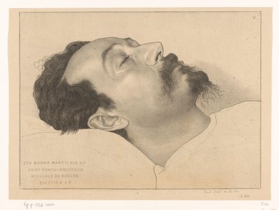 Således hvilede Nicholas de Roever den 12. marts i året 1803. HVIL I FRED. (original titel på objektet) af Jan Veth (signed by artist)