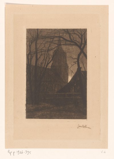 Kirke i Laren af Jan Veth (signed by artist)