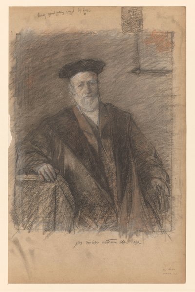 Portræt af prof. dr. Pieter Johannes Veth, i kjole af Jan Veth