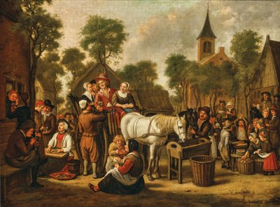 Jan Victors Market Scene 1650s af Jan Victors