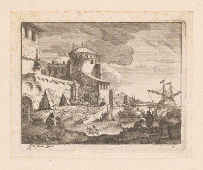 italiensk havn af Jan Vincentsz. van der Vinne