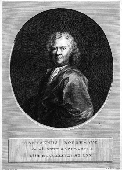 Herman Boerhaave, graveret af Jacobus Houbraken af Jan Wandelaar
